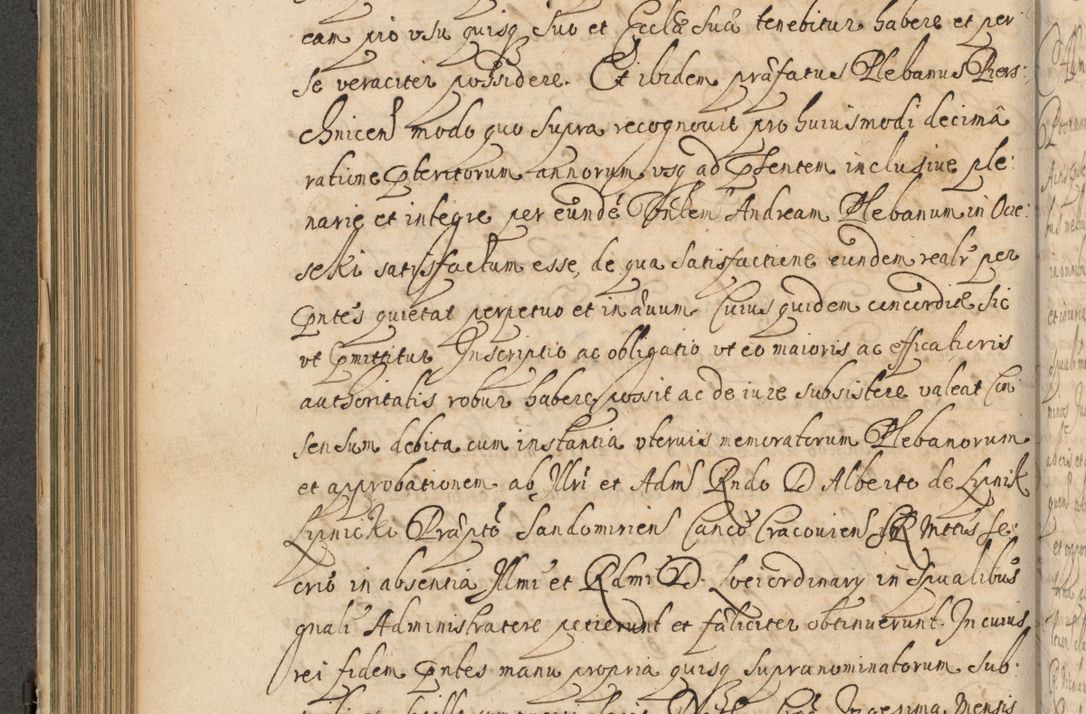 Zdjęcie nr 445 dla obiektu archiwalnego: Volumen II actorum episcopalium R. D. Petri Gembicki, episcopi Cracoviensis, locum tenente in dioecesi R. D. Alberto Lipnicki, canonico Cracoviensi post discessum R. D. Episcopi in Italiam et usque ad redditum eiusdem in Poloniam, videlicet a die 16 Novembris 1644 et per a. D. 1645 inchoative ad Septembrem. Horum videatur index ad finem huius voluminis