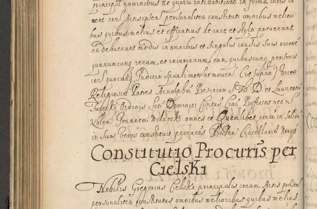 Zdjęcie nr 423 dla obiektu archiwalnego: Volumen II actorum episcopalium R. D. Petri Gembicki, episcopi Cracoviensis, locum tenente in dioecesi R. D. Alberto Lipnicki, canonico Cracoviensi post discessum R. D. Episcopi in Italiam et usque ad redditum eiusdem in Poloniam, videlicet a die 16 Novembris 1644 et per a. D. 1645 inchoative ad Septembrem. Horum videatur index ad finem huius voluminis