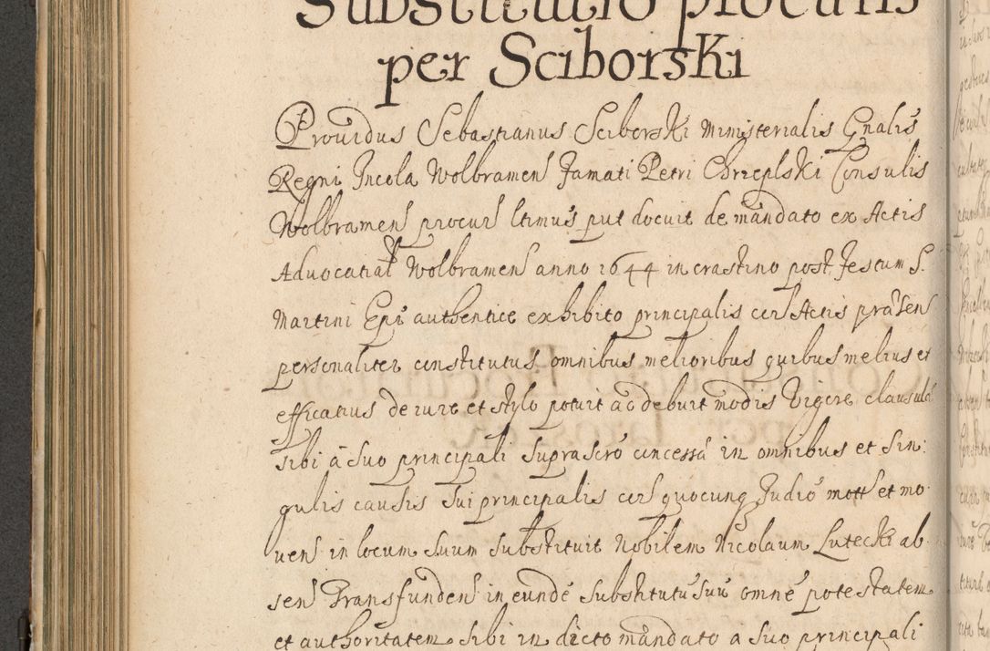 Zdjęcie nr 425 dla obiektu archiwalnego: Volumen II actorum episcopalium R. D. Petri Gembicki, episcopi Cracoviensis, locum tenente in dioecesi R. D. Alberto Lipnicki, canonico Cracoviensi post discessum R. D. Episcopi in Italiam et usque ad redditum eiusdem in Poloniam, videlicet a die 16 Novembris 1644 et per a. D. 1645 inchoative ad Septembrem. Horum videatur index ad finem huius voluminis