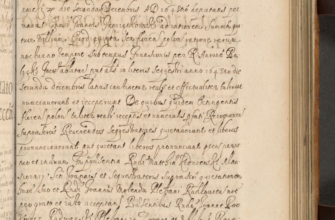 Zdjęcie nr 420 dla obiektu archiwalnego: Volumen II actorum episcopalium R. D. Petri Gembicki, episcopi Cracoviensis, locum tenente in dioecesi R. D. Alberto Lipnicki, canonico Cracoviensi post discessum R. D. Episcopi in Italiam et usque ad redditum eiusdem in Poloniam, videlicet a die 16 Novembris 1644 et per a. D. 1645 inchoative ad Septembrem. Horum videatur index ad finem huius voluminis