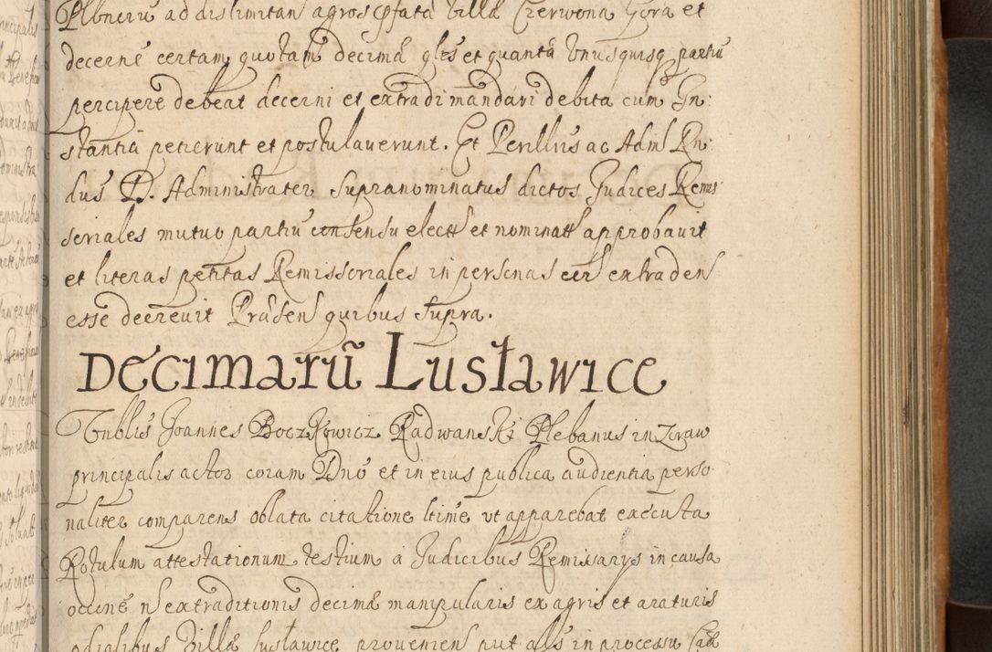 Zdjęcie nr 412 dla obiektu archiwalnego: Volumen II actorum episcopalium R. D. Petri Gembicki, episcopi Cracoviensis, locum tenente in dioecesi R. D. Alberto Lipnicki, canonico Cracoviensi post discessum R. D. Episcopi in Italiam et usque ad redditum eiusdem in Poloniam, videlicet a die 16 Novembris 1644 et per a. D. 1645 inchoative ad Septembrem. Horum videatur index ad finem huius voluminis