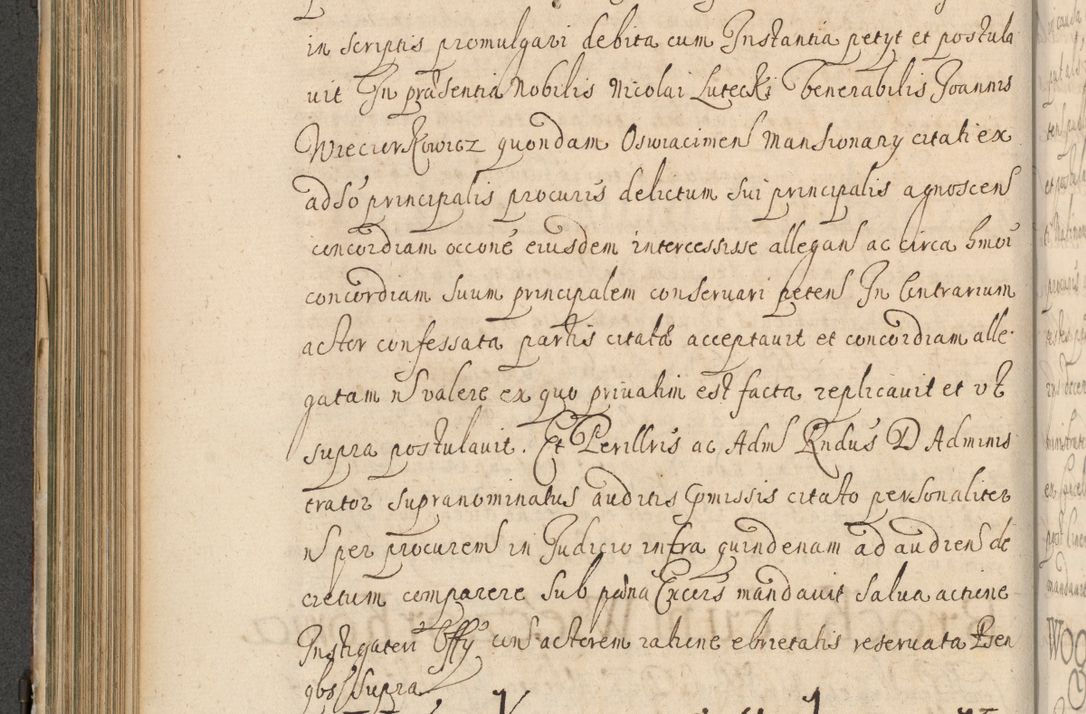 Zdjęcie nr 415 dla obiektu archiwalnego: Volumen II actorum episcopalium R. D. Petri Gembicki, episcopi Cracoviensis, locum tenente in dioecesi R. D. Alberto Lipnicki, canonico Cracoviensi post discessum R. D. Episcopi in Italiam et usque ad redditum eiusdem in Poloniam, videlicet a die 16 Novembris 1644 et per a. D. 1645 inchoative ad Septembrem. Horum videatur index ad finem huius voluminis