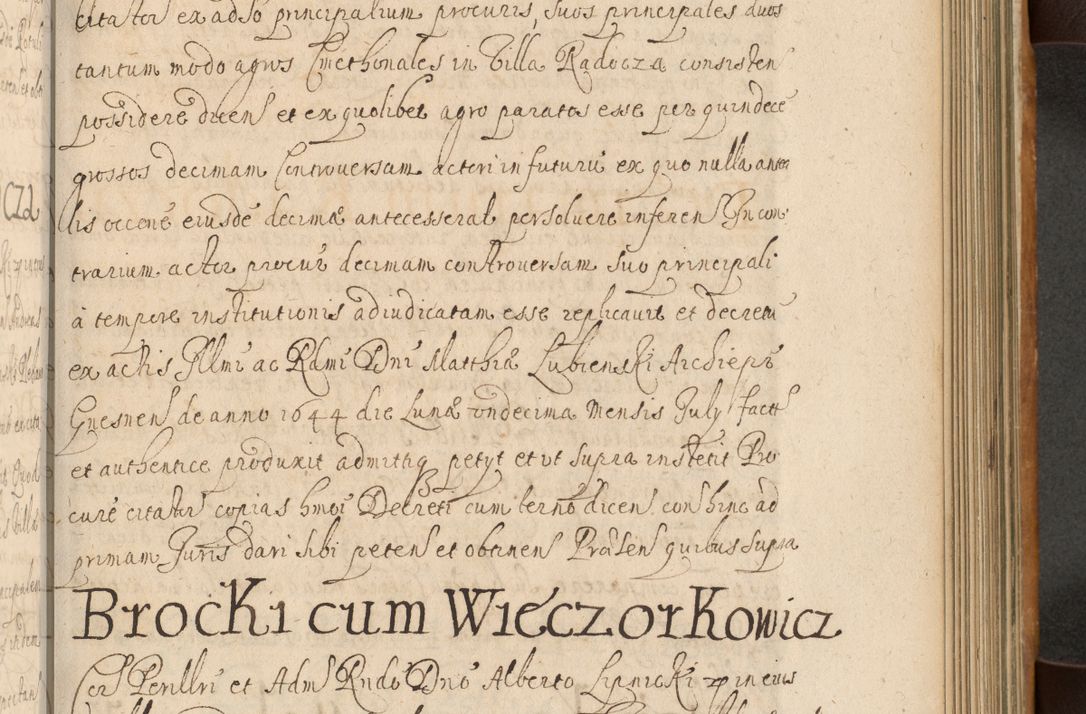 Zdjęcie nr 414 dla obiektu archiwalnego: Volumen II actorum episcopalium R. D. Petri Gembicki, episcopi Cracoviensis, locum tenente in dioecesi R. D. Alberto Lipnicki, canonico Cracoviensi post discessum R. D. Episcopi in Italiam et usque ad redditum eiusdem in Poloniam, videlicet a die 16 Novembris 1644 et per a. D. 1645 inchoative ad Septembrem. Horum videatur index ad finem huius voluminis