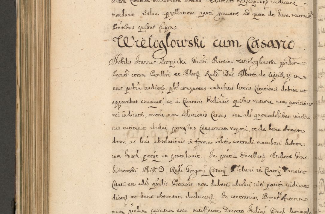 Zdjęcie nr 809 dla obiektu archiwalnego: Volumen II actorum episcopalium R. D. Petri Gembicki, episcopi Cracoviensis, locum tenente in dioecesi R. D. Alberto Lipnicki, canonico Cracoviensi post discessum R. D. Episcopi in Italiam et usque ad redditum eiusdem in Poloniam, videlicet a die 16 Novembris 1644 et per a. D. 1645 inchoative ad Septembrem. Horum videatur index ad finem huius voluminis