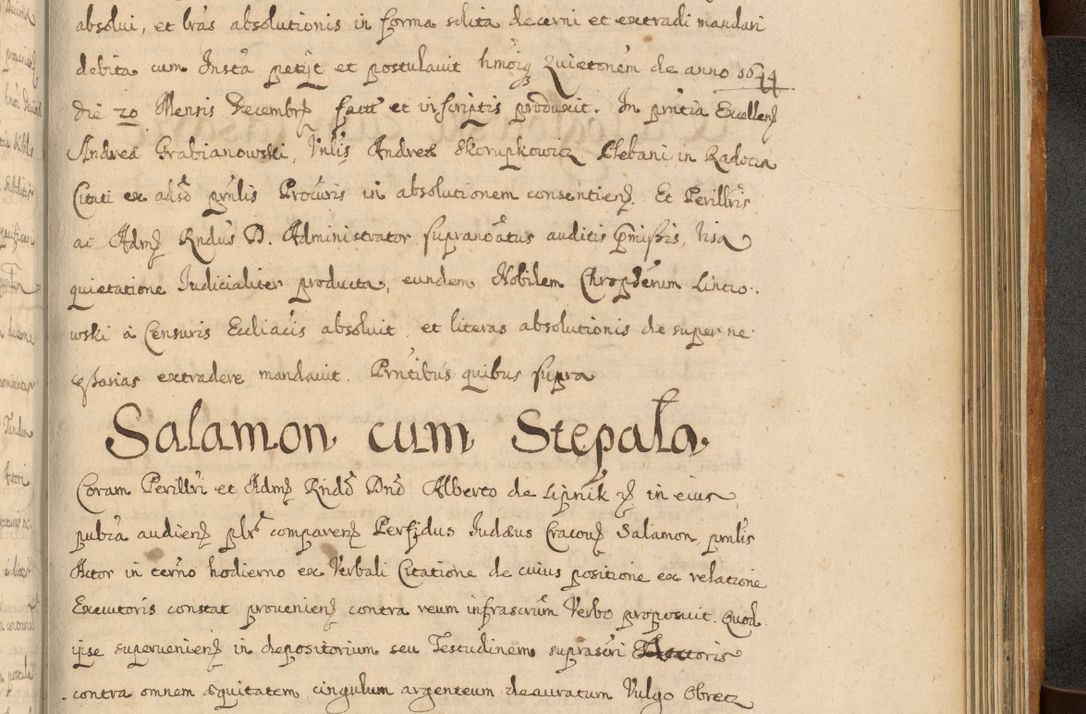Zdjęcie nr 808 dla obiektu archiwalnego: Volumen II actorum episcopalium R. D. Petri Gembicki, episcopi Cracoviensis, locum tenente in dioecesi R. D. Alberto Lipnicki, canonico Cracoviensi post discessum R. D. Episcopi in Italiam et usque ad redditum eiusdem in Poloniam, videlicet a die 16 Novembris 1644 et per a. D. 1645 inchoative ad Septembrem. Horum videatur index ad finem huius voluminis