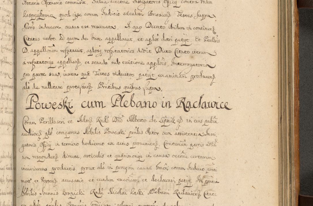 Zdjęcie nr 778 dla obiektu archiwalnego: Volumen II actorum episcopalium R. D. Petri Gembicki, episcopi Cracoviensis, locum tenente in dioecesi R. D. Alberto Lipnicki, canonico Cracoviensi post discessum R. D. Episcopi in Italiam et usque ad redditum eiusdem in Poloniam, videlicet a die 16 Novembris 1644 et per a. D. 1645 inchoative ad Septembrem. Horum videatur index ad finem huius voluminis