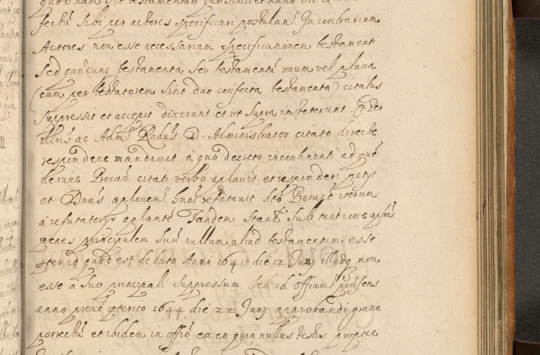 Zdjęcie nr 770 dla obiektu archiwalnego: Volumen II actorum episcopalium R. D. Petri Gembicki, episcopi Cracoviensis, locum tenente in dioecesi R. D. Alberto Lipnicki, canonico Cracoviensi post discessum R. D. Episcopi in Italiam et usque ad redditum eiusdem in Poloniam, videlicet a die 16 Novembris 1644 et per a. D. 1645 inchoative ad Septembrem. Horum videatur index ad finem huius voluminis
