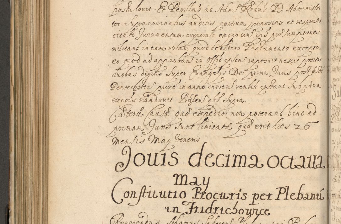Zdjęcie nr 771 dla obiektu archiwalnego: Volumen II actorum episcopalium R. D. Petri Gembicki, episcopi Cracoviensis, locum tenente in dioecesi R. D. Alberto Lipnicki, canonico Cracoviensi post discessum R. D. Episcopi in Italiam et usque ad redditum eiusdem in Poloniam, videlicet a die 16 Novembris 1644 et per a. D. 1645 inchoative ad Septembrem. Horum videatur index ad finem huius voluminis