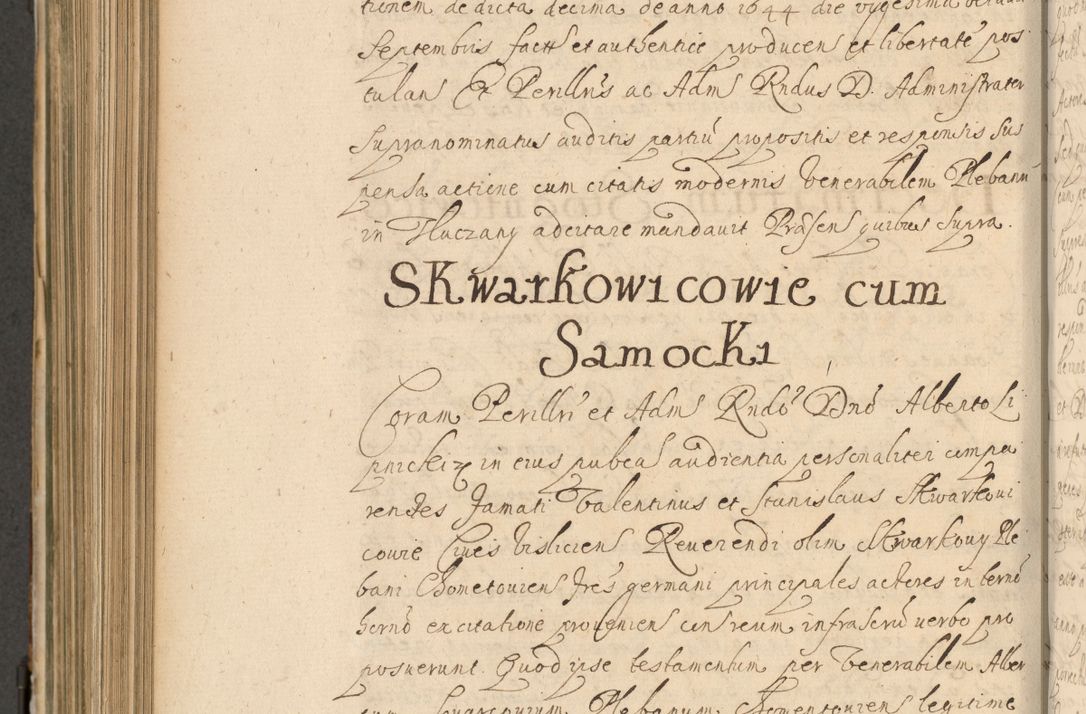 Zdjęcie nr 769 dla obiektu archiwalnego: Volumen II actorum episcopalium R. D. Petri Gembicki, episcopi Cracoviensis, locum tenente in dioecesi R. D. Alberto Lipnicki, canonico Cracoviensi post discessum R. D. Episcopi in Italiam et usque ad redditum eiusdem in Poloniam, videlicet a die 16 Novembris 1644 et per a. D. 1645 inchoative ad Septembrem. Horum videatur index ad finem huius voluminis