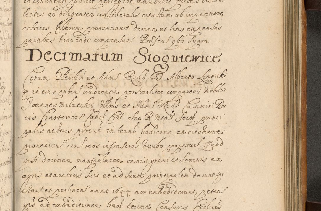 Zdjęcie nr 768 dla obiektu archiwalnego: Volumen II actorum episcopalium R. D. Petri Gembicki, episcopi Cracoviensis, locum tenente in dioecesi R. D. Alberto Lipnicki, canonico Cracoviensi post discessum R. D. Episcopi in Italiam et usque ad redditum eiusdem in Poloniam, videlicet a die 16 Novembris 1644 et per a. D. 1645 inchoative ad Septembrem. Horum videatur index ad finem huius voluminis