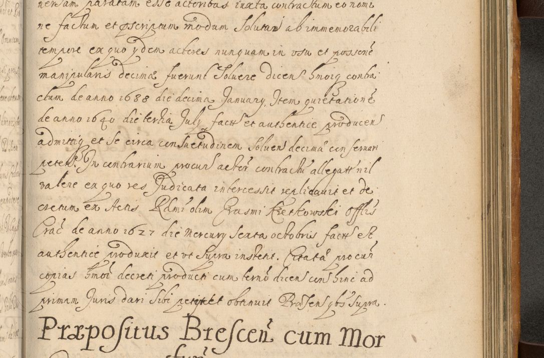 Zdjęcie nr 766 dla obiektu archiwalnego: Volumen II actorum episcopalium R. D. Petri Gembicki, episcopi Cracoviensis, locum tenente in dioecesi R. D. Alberto Lipnicki, canonico Cracoviensi post discessum R. D. Episcopi in Italiam et usque ad redditum eiusdem in Poloniam, videlicet a die 16 Novembris 1644 et per a. D. 1645 inchoative ad Septembrem. Horum videatur index ad finem huius voluminis