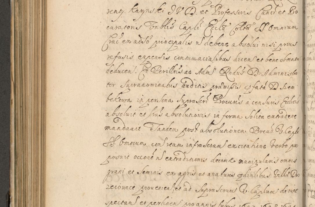 Zdjęcie nr 765 dla obiektu archiwalnego: Volumen II actorum episcopalium R. D. Petri Gembicki, episcopi Cracoviensis, locum tenente in dioecesi R. D. Alberto Lipnicki, canonico Cracoviensi post discessum R. D. Episcopi in Italiam et usque ad redditum eiusdem in Poloniam, videlicet a die 16 Novembris 1644 et per a. D. 1645 inchoative ad Septembrem. Horum videatur index ad finem huius voluminis
