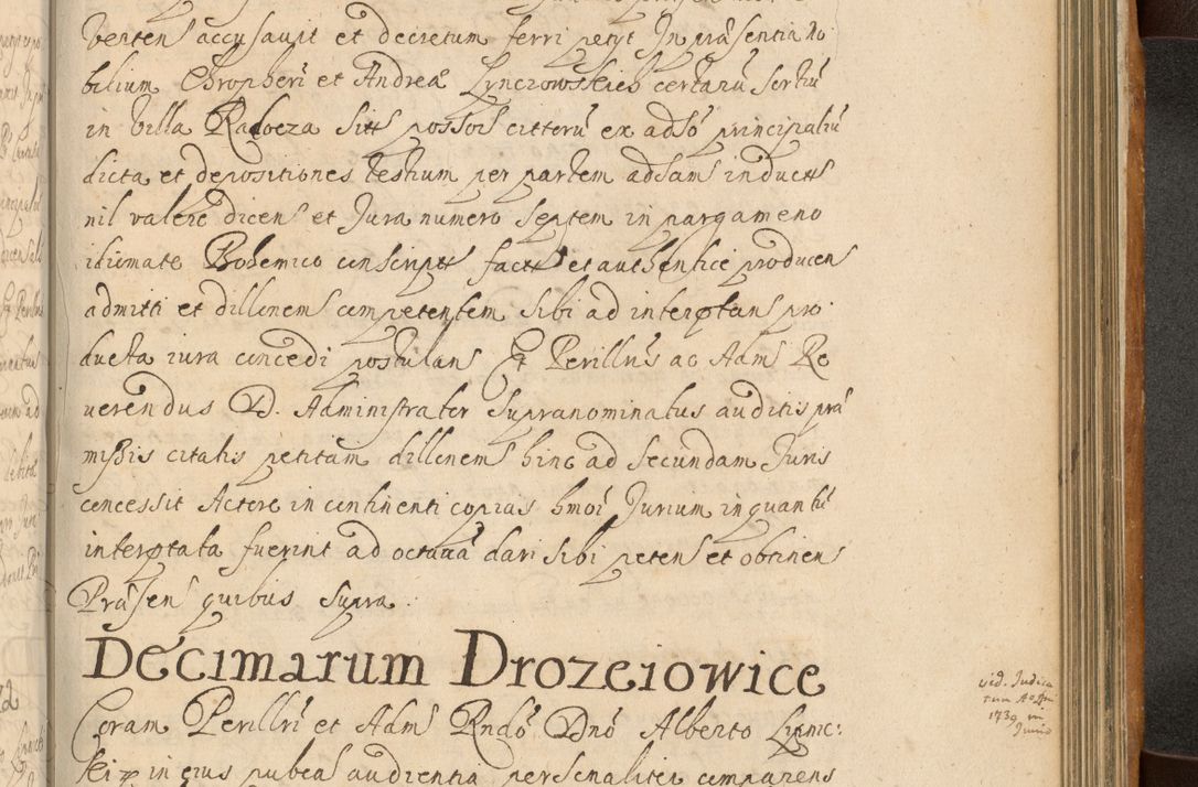 Zdjęcie nr 764 dla obiektu archiwalnego: Volumen II actorum episcopalium R. D. Petri Gembicki, episcopi Cracoviensis, locum tenente in dioecesi R. D. Alberto Lipnicki, canonico Cracoviensi post discessum R. D. Episcopi in Italiam et usque ad redditum eiusdem in Poloniam, videlicet a die 16 Novembris 1644 et per a. D. 1645 inchoative ad Septembrem. Horum videatur index ad finem huius voluminis