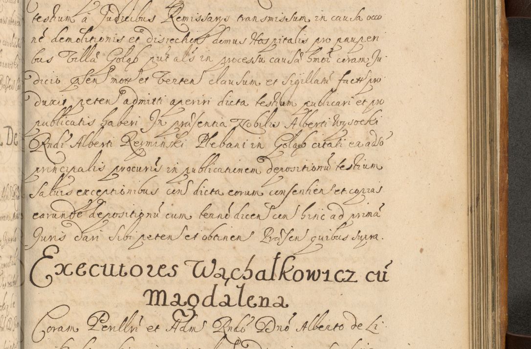 Zdjęcie nr 758 dla obiektu archiwalnego: Volumen II actorum episcopalium R. D. Petri Gembicki, episcopi Cracoviensis, locum tenente in dioecesi R. D. Alberto Lipnicki, canonico Cracoviensi post discessum R. D. Episcopi in Italiam et usque ad redditum eiusdem in Poloniam, videlicet a die 16 Novembris 1644 et per a. D. 1645 inchoative ad Septembrem. Horum videatur index ad finem huius voluminis