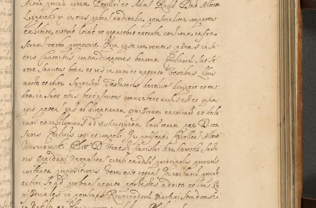Zdjęcie nr 760 dla obiektu archiwalnego: Volumen II actorum episcopalium R. D. Petri Gembicki, episcopi Cracoviensis, locum tenente in dioecesi R. D. Alberto Lipnicki, canonico Cracoviensi post discessum R. D. Episcopi in Italiam et usque ad redditum eiusdem in Poloniam, videlicet a die 16 Novembris 1644 et per a. D. 1645 inchoative ad Septembrem. Horum videatur index ad finem huius voluminis