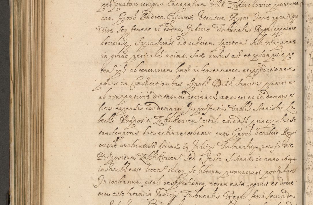 Zdjęcie nr 749 dla obiektu archiwalnego: Volumen II actorum episcopalium R. D. Petri Gembicki, episcopi Cracoviensis, locum tenente in dioecesi R. D. Alberto Lipnicki, canonico Cracoviensi post discessum R. D. Episcopi in Italiam et usque ad redditum eiusdem in Poloniam, videlicet a die 16 Novembris 1644 et per a. D. 1645 inchoative ad Septembrem. Horum videatur index ad finem huius voluminis