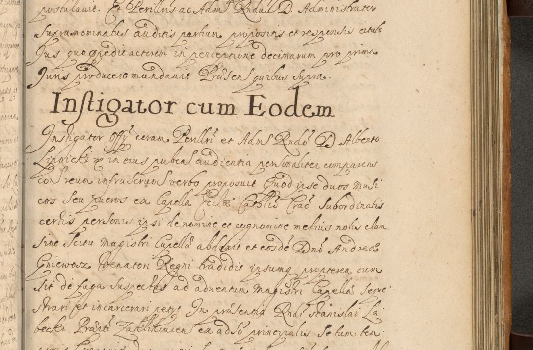 Zdjęcie nr 750 dla obiektu archiwalnego: Volumen II actorum episcopalium R. D. Petri Gembicki, episcopi Cracoviensis, locum tenente in dioecesi R. D. Alberto Lipnicki, canonico Cracoviensi post discessum R. D. Episcopi in Italiam et usque ad redditum eiusdem in Poloniam, videlicet a die 16 Novembris 1644 et per a. D. 1645 inchoative ad Septembrem. Horum videatur index ad finem huius voluminis