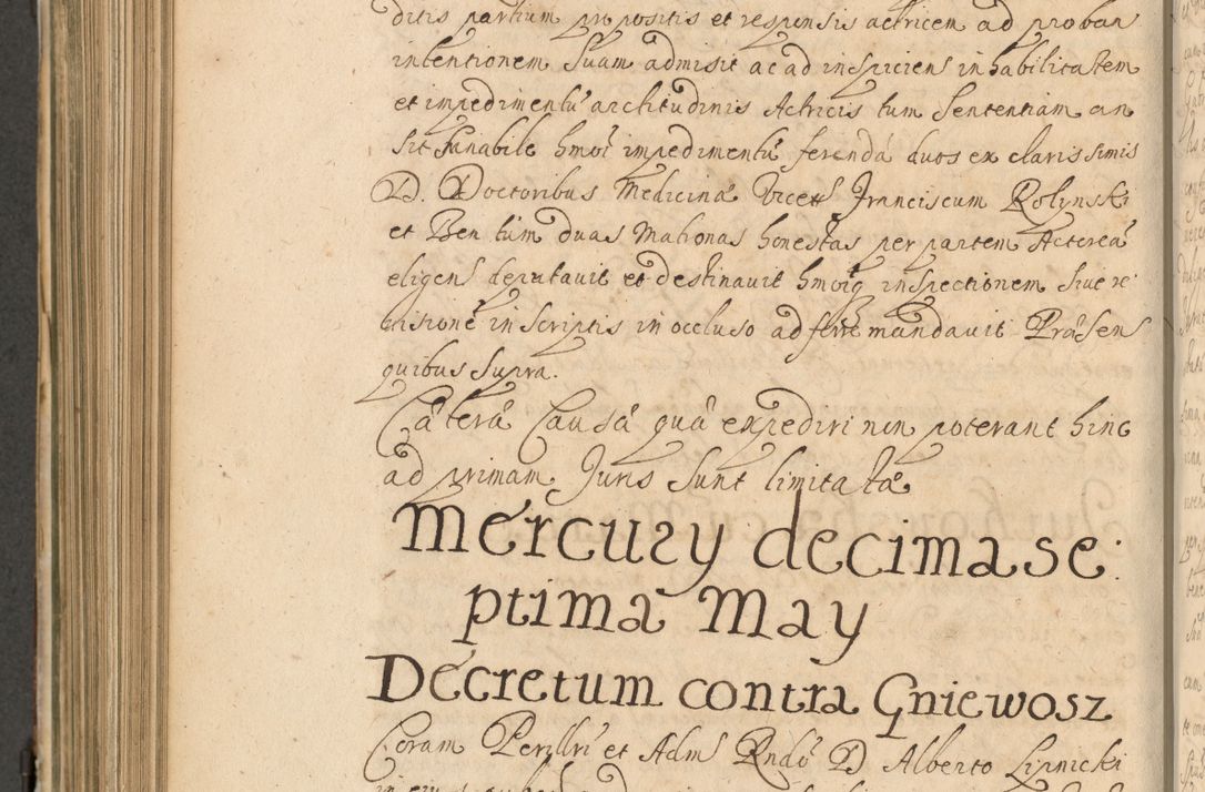 Zdjęcie nr 743 dla obiektu archiwalnego: Volumen II actorum episcopalium R. D. Petri Gembicki, episcopi Cracoviensis, locum tenente in dioecesi R. D. Alberto Lipnicki, canonico Cracoviensi post discessum R. D. Episcopi in Italiam et usque ad redditum eiusdem in Poloniam, videlicet a die 16 Novembris 1644 et per a. D. 1645 inchoative ad Septembrem. Horum videatur index ad finem huius voluminis