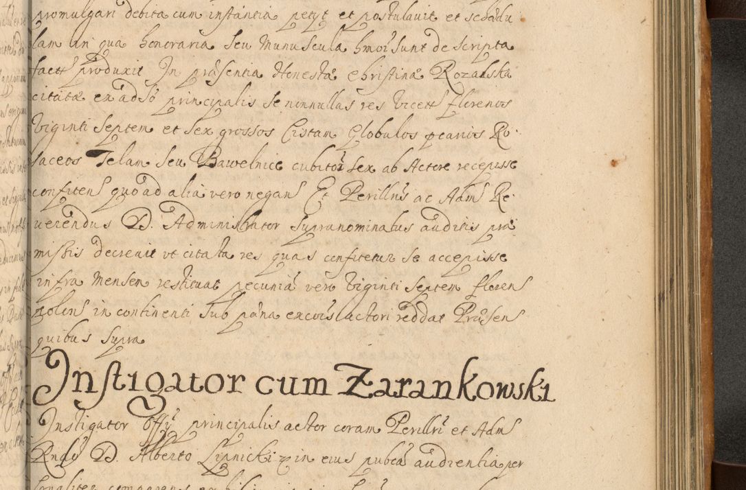 Zdjęcie nr 732 dla obiektu archiwalnego: Volumen II actorum episcopalium R. D. Petri Gembicki, episcopi Cracoviensis, locum tenente in dioecesi R. D. Alberto Lipnicki, canonico Cracoviensi post discessum R. D. Episcopi in Italiam et usque ad redditum eiusdem in Poloniam, videlicet a die 16 Novembris 1644 et per a. D. 1645 inchoative ad Septembrem. Horum videatur index ad finem huius voluminis