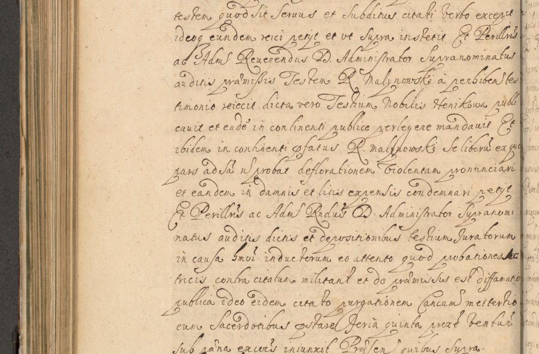 Zdjęcie nr 735 dla obiektu archiwalnego: Volumen II actorum episcopalium R. D. Petri Gembicki, episcopi Cracoviensis, locum tenente in dioecesi R. D. Alberto Lipnicki, canonico Cracoviensi post discessum R. D. Episcopi in Italiam et usque ad redditum eiusdem in Poloniam, videlicet a die 16 Novembris 1644 et per a. D. 1645 inchoative ad Septembrem. Horum videatur index ad finem huius voluminis