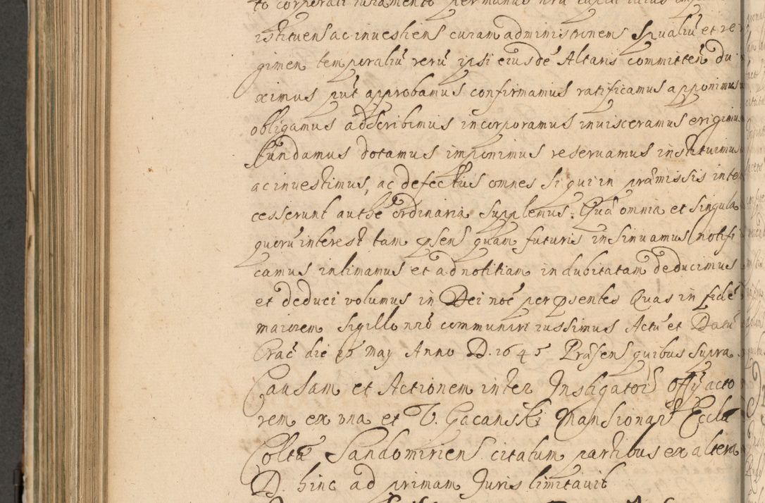 Zdjęcie nr 731 dla obiektu archiwalnego: Volumen II actorum episcopalium R. D. Petri Gembicki, episcopi Cracoviensis, locum tenente in dioecesi R. D. Alberto Lipnicki, canonico Cracoviensi post discessum R. D. Episcopi in Italiam et usque ad redditum eiusdem in Poloniam, videlicet a die 16 Novembris 1644 et per a. D. 1645 inchoative ad Septembrem. Horum videatur index ad finem huius voluminis
