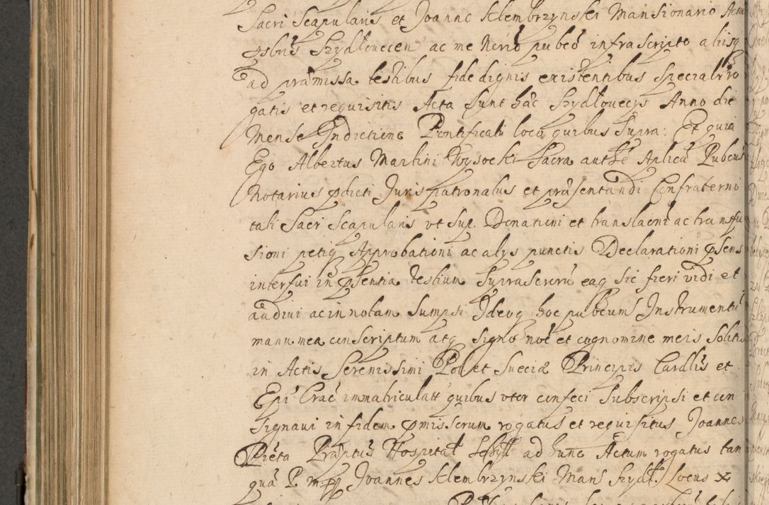 Zdjęcie nr 727 dla obiektu archiwalnego: Volumen II actorum episcopalium R. D. Petri Gembicki, episcopi Cracoviensis, locum tenente in dioecesi R. D. Alberto Lipnicki, canonico Cracoviensi post discessum R. D. Episcopi in Italiam et usque ad redditum eiusdem in Poloniam, videlicet a die 16 Novembris 1644 et per a. D. 1645 inchoative ad Septembrem. Horum videatur index ad finem huius voluminis