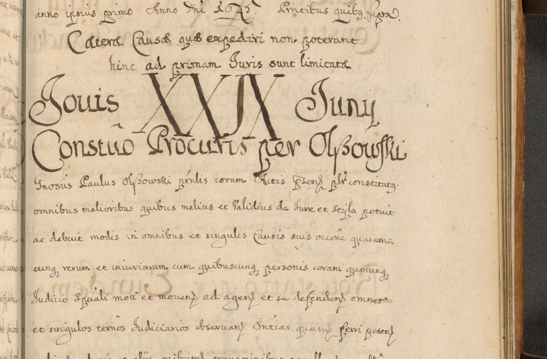 Zdjęcie nr 938 dla obiektu archiwalnego: Volumen II actorum episcopalium R. D. Petri Gembicki, episcopi Cracoviensis, locum tenente in dioecesi R. D. Alberto Lipnicki, canonico Cracoviensi post discessum R. D. Episcopi in Italiam et usque ad redditum eiusdem in Poloniam, videlicet a die 16 Novembris 1644 et per a. D. 1645 inchoative ad Septembrem. Horum videatur index ad finem huius voluminis