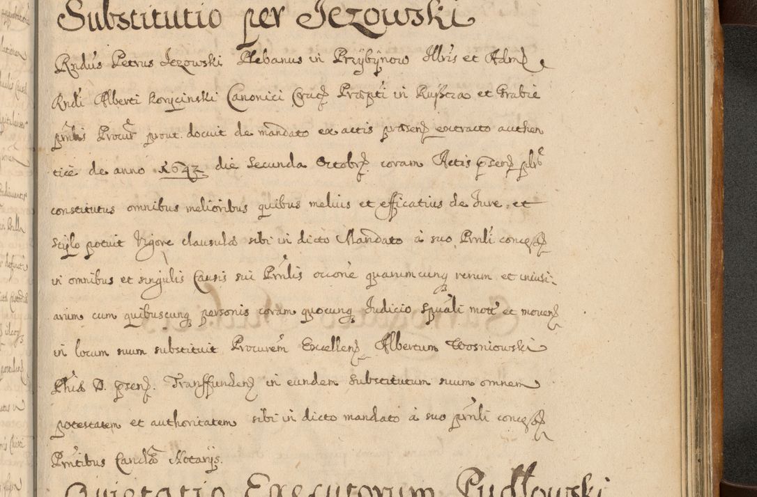 Zdjęcie nr 884 dla obiektu archiwalnego: Volumen II actorum episcopalium R. D. Petri Gembicki, episcopi Cracoviensis, locum tenente in dioecesi R. D. Alberto Lipnicki, canonico Cracoviensi post discessum R. D. Episcopi in Italiam et usque ad redditum eiusdem in Poloniam, videlicet a die 16 Novembris 1644 et per a. D. 1645 inchoative ad Septembrem. Horum videatur index ad finem huius voluminis