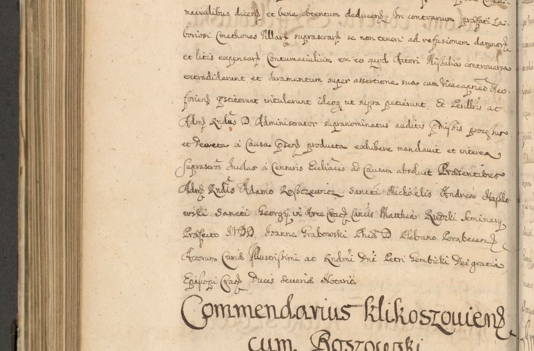 Zdjęcie nr 875 dla obiektu archiwalnego: Volumen II actorum episcopalium R. D. Petri Gembicki, episcopi Cracoviensis, locum tenente in dioecesi R. D. Alberto Lipnicki, canonico Cracoviensi post discessum R. D. Episcopi in Italiam et usque ad redditum eiusdem in Poloniam, videlicet a die 16 Novembris 1644 et per a. D. 1645 inchoative ad Septembrem. Horum videatur index ad finem huius voluminis