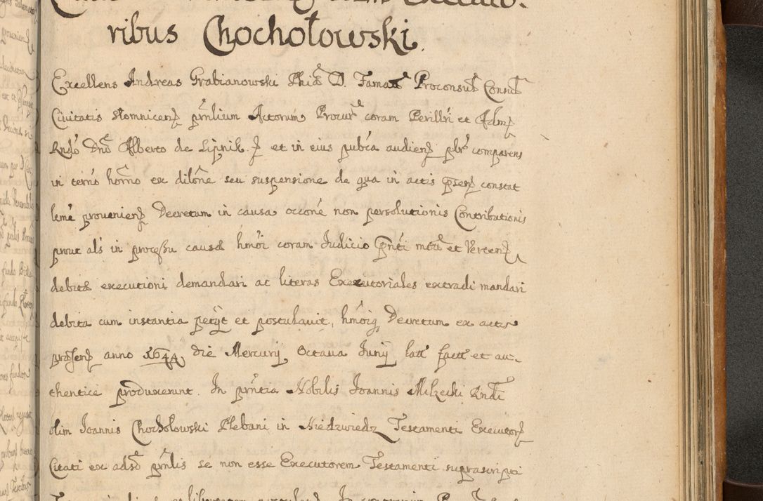 Zdjęcie nr 868 dla obiektu archiwalnego: Volumen II actorum episcopalium R. D. Petri Gembicki, episcopi Cracoviensis, locum tenente in dioecesi R. D. Alberto Lipnicki, canonico Cracoviensi post discessum R. D. Episcopi in Italiam et usque ad redditum eiusdem in Poloniam, videlicet a die 16 Novembris 1644 et per a. D. 1645 inchoative ad Septembrem. Horum videatur index ad finem huius voluminis