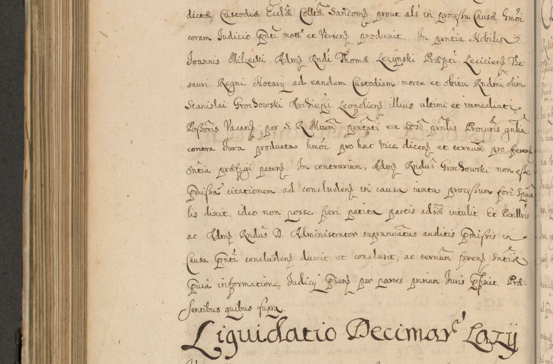 Zdjęcie nr 859 dla obiektu archiwalnego: Volumen II actorum episcopalium R. D. Petri Gembicki, episcopi Cracoviensis, locum tenente in dioecesi R. D. Alberto Lipnicki, canonico Cracoviensi post discessum R. D. Episcopi in Italiam et usque ad redditum eiusdem in Poloniam, videlicet a die 16 Novembris 1644 et per a. D. 1645 inchoative ad Septembrem. Horum videatur index ad finem huius voluminis