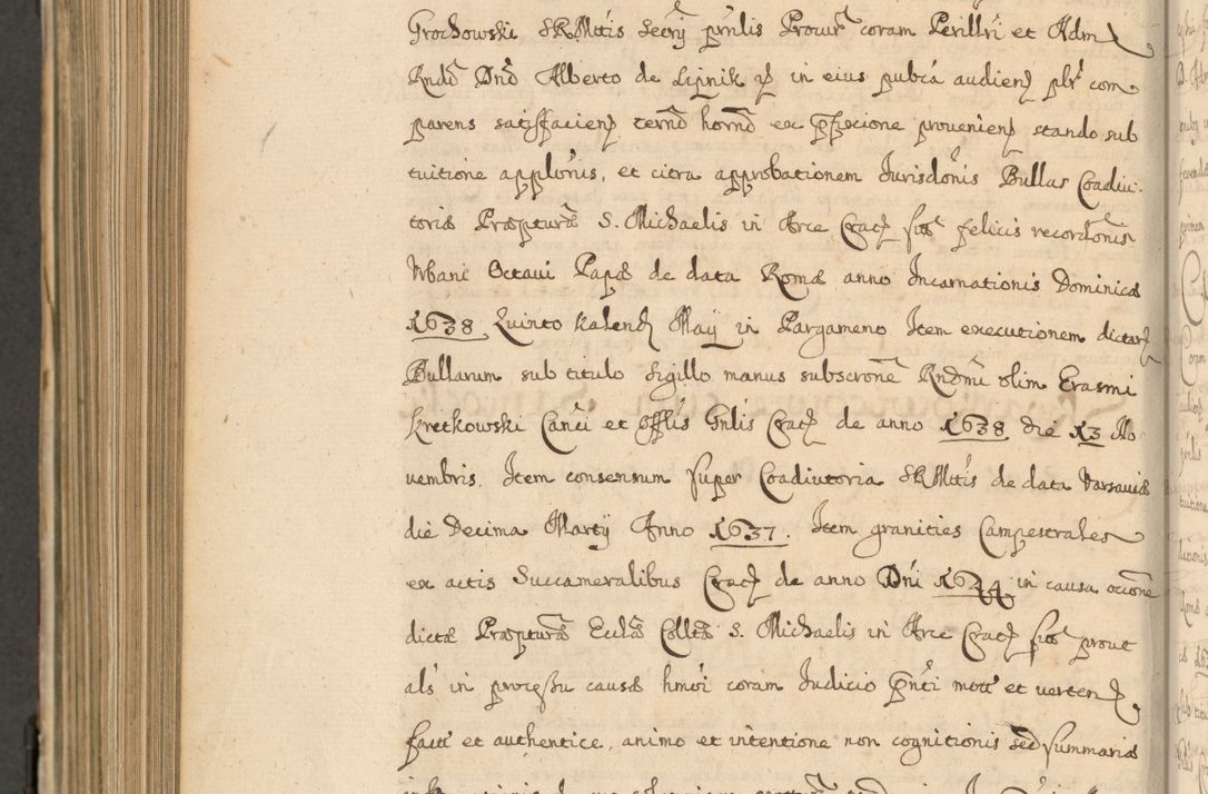 Zdjęcie nr 857 dla obiektu archiwalnego: Volumen II actorum episcopalium R. D. Petri Gembicki, episcopi Cracoviensis, locum tenente in dioecesi R. D. Alberto Lipnicki, canonico Cracoviensi post discessum R. D. Episcopi in Italiam et usque ad redditum eiusdem in Poloniam, videlicet a die 16 Novembris 1644 et per a. D. 1645 inchoative ad Septembrem. Horum videatur index ad finem huius voluminis