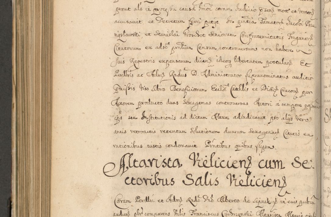 Zdjęcie nr 855 dla obiektu archiwalnego: Volumen II actorum episcopalium R. D. Petri Gembicki, episcopi Cracoviensis, locum tenente in dioecesi R. D. Alberto Lipnicki, canonico Cracoviensi post discessum R. D. Episcopi in Italiam et usque ad redditum eiusdem in Poloniam, videlicet a die 16 Novembris 1644 et per a. D. 1645 inchoative ad Septembrem. Horum videatur index ad finem huius voluminis