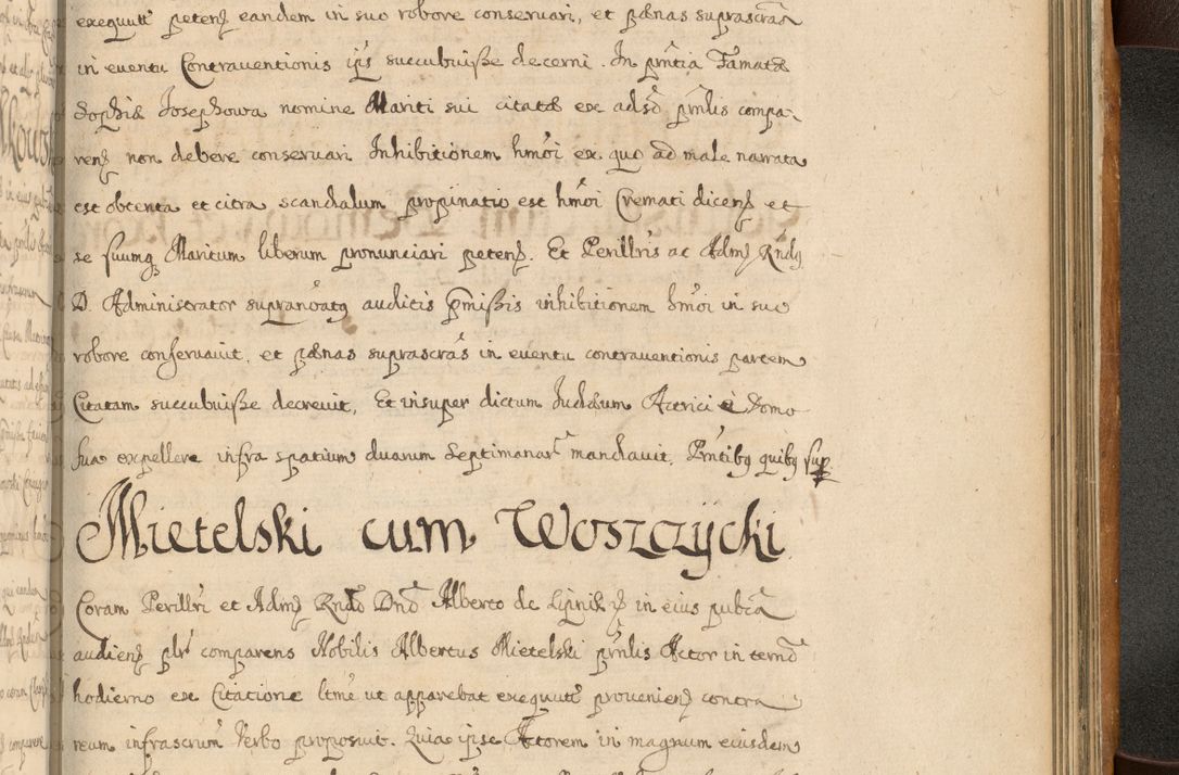 Zdjęcie nr 846 dla obiektu archiwalnego: Volumen II actorum episcopalium R. D. Petri Gembicki, episcopi Cracoviensis, locum tenente in dioecesi R. D. Alberto Lipnicki, canonico Cracoviensi post discessum R. D. Episcopi in Italiam et usque ad redditum eiusdem in Poloniam, videlicet a die 16 Novembris 1644 et per a. D. 1645 inchoative ad Septembrem. Horum videatur index ad finem huius voluminis