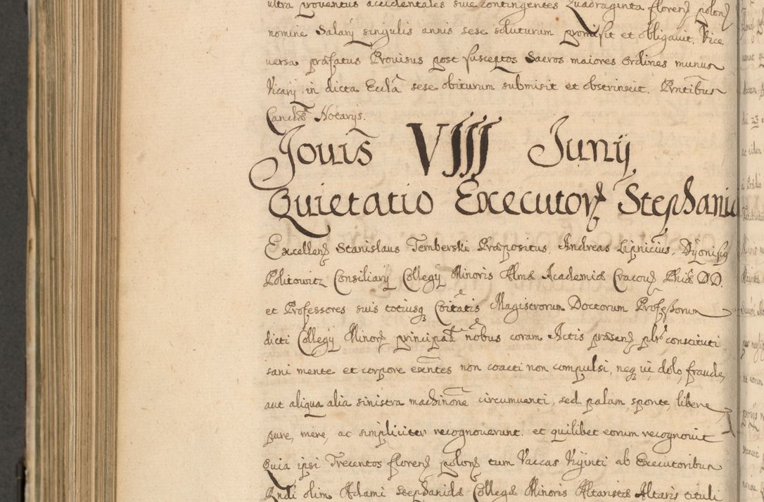 Zdjęcie nr 841 dla obiektu archiwalnego: Volumen II actorum episcopalium R. D. Petri Gembicki, episcopi Cracoviensis, locum tenente in dioecesi R. D. Alberto Lipnicki, canonico Cracoviensi post discessum R. D. Episcopi in Italiam et usque ad redditum eiusdem in Poloniam, videlicet a die 16 Novembris 1644 et per a. D. 1645 inchoative ad Septembrem. Horum videatur index ad finem huius voluminis