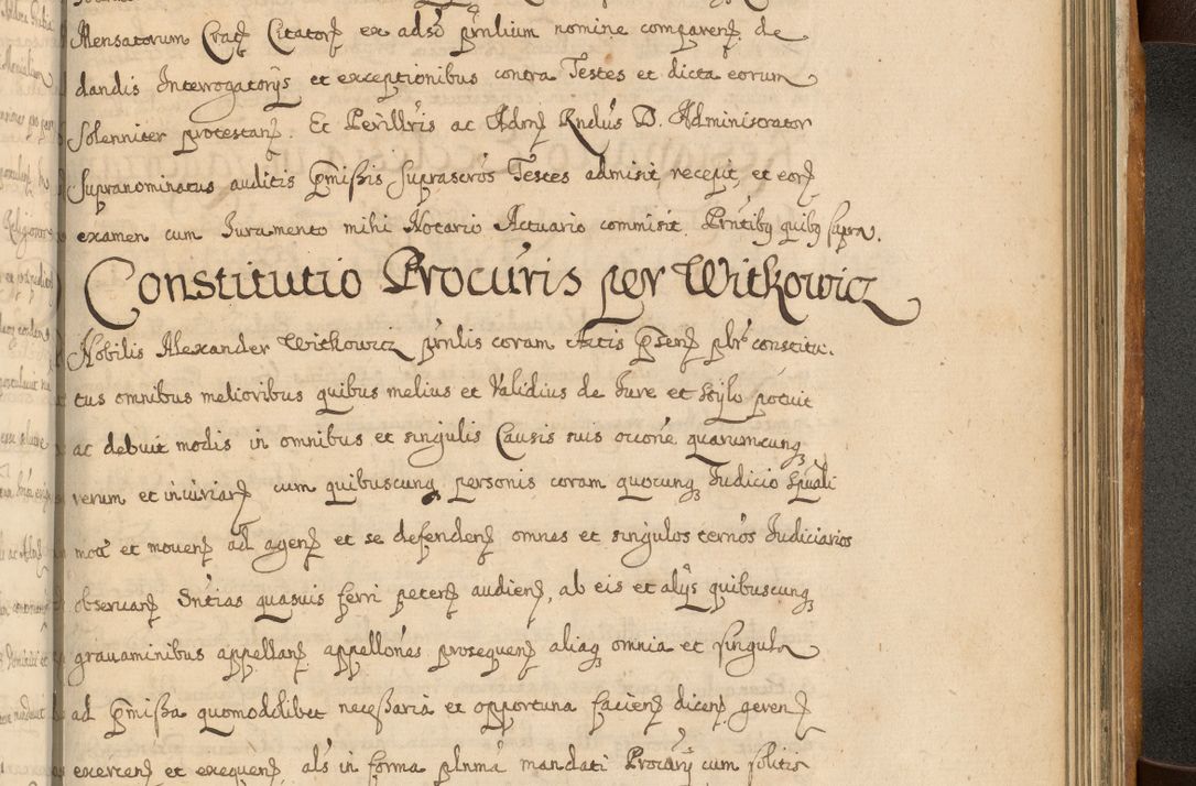 Zdjęcie nr 832 dla obiektu archiwalnego: Volumen II actorum episcopalium R. D. Petri Gembicki, episcopi Cracoviensis, locum tenente in dioecesi R. D. Alberto Lipnicki, canonico Cracoviensi post discessum R. D. Episcopi in Italiam et usque ad redditum eiusdem in Poloniam, videlicet a die 16 Novembris 1644 et per a. D. 1645 inchoative ad Septembrem. Horum videatur index ad finem huius voluminis