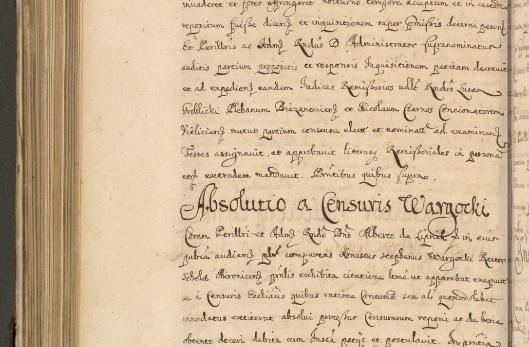 Zdjęcie nr 827 dla obiektu archiwalnego: Volumen II actorum episcopalium R. D. Petri Gembicki, episcopi Cracoviensis, locum tenente in dioecesi R. D. Alberto Lipnicki, canonico Cracoviensi post discessum R. D. Episcopi in Italiam et usque ad redditum eiusdem in Poloniam, videlicet a die 16 Novembris 1644 et per a. D. 1645 inchoative ad Septembrem. Horum videatur index ad finem huius voluminis