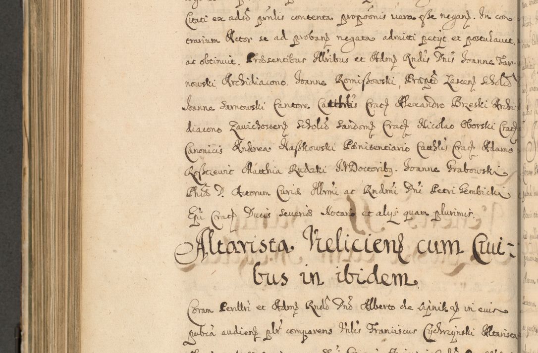 Zdjęcie nr 823 dla obiektu archiwalnego: Volumen II actorum episcopalium R. D. Petri Gembicki, episcopi Cracoviensis, locum tenente in dioecesi R. D. Alberto Lipnicki, canonico Cracoviensi post discessum R. D. Episcopi in Italiam et usque ad redditum eiusdem in Poloniam, videlicet a die 16 Novembris 1644 et per a. D. 1645 inchoative ad Septembrem. Horum videatur index ad finem huius voluminis