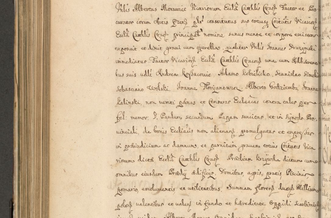 Zdjęcie nr 821 dla obiektu archiwalnego: Volumen II actorum episcopalium R. D. Petri Gembicki, episcopi Cracoviensis, locum tenente in dioecesi R. D. Alberto Lipnicki, canonico Cracoviensi post discessum R. D. Episcopi in Italiam et usque ad redditum eiusdem in Poloniam, videlicet a die 16 Novembris 1644 et per a. D. 1645 inchoative ad Septembrem. Horum videatur index ad finem huius voluminis