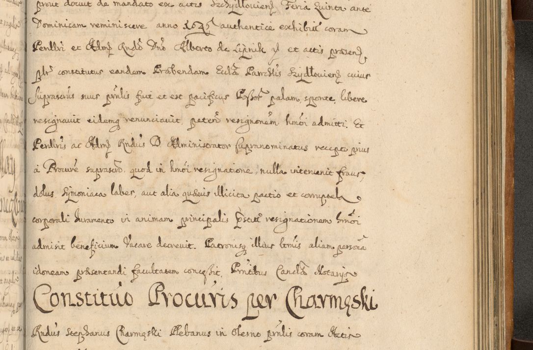 Zdjęcie nr 820 dla obiektu archiwalnego: Volumen II actorum episcopalium R. D. Petri Gembicki, episcopi Cracoviensis, locum tenente in dioecesi R. D. Alberto Lipnicki, canonico Cracoviensi post discessum R. D. Episcopi in Italiam et usque ad redditum eiusdem in Poloniam, videlicet a die 16 Novembris 1644 et per a. D. 1645 inchoative ad Septembrem. Horum videatur index ad finem huius voluminis