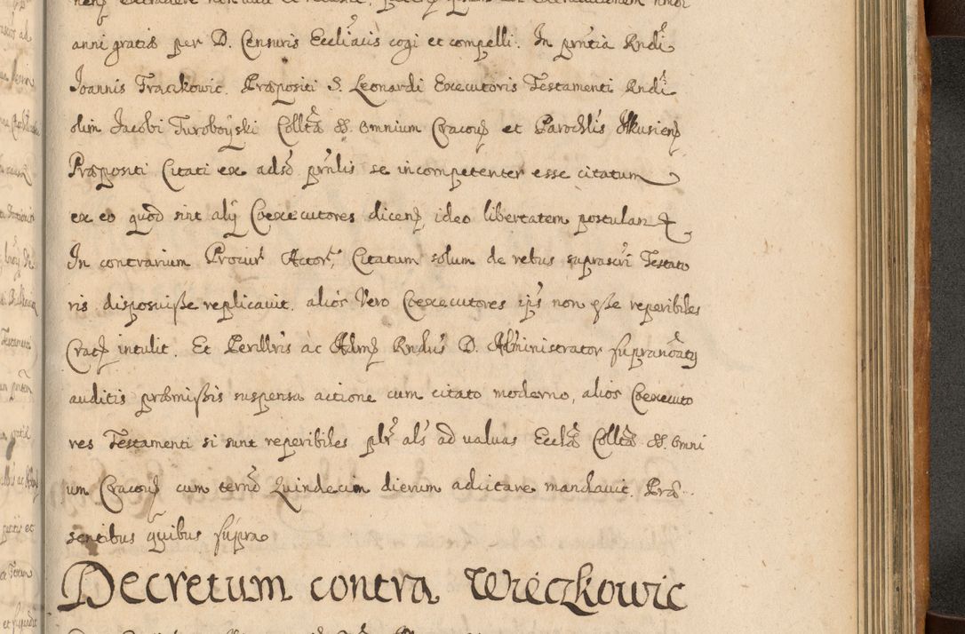 Zdjęcie nr 816 dla obiektu archiwalnego: Volumen II actorum episcopalium R. D. Petri Gembicki, episcopi Cracoviensis, locum tenente in dioecesi R. D. Alberto Lipnicki, canonico Cracoviensi post discessum R. D. Episcopi in Italiam et usque ad redditum eiusdem in Poloniam, videlicet a die 16 Novembris 1644 et per a. D. 1645 inchoative ad Septembrem. Horum videatur index ad finem huius voluminis