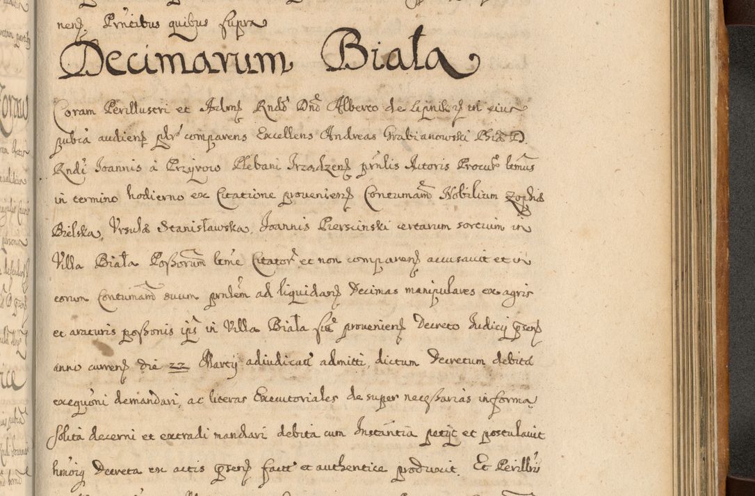 Zdjęcie nr 814 dla obiektu archiwalnego: Volumen II actorum episcopalium R. D. Petri Gembicki, episcopi Cracoviensis, locum tenente in dioecesi R. D. Alberto Lipnicki, canonico Cracoviensi post discessum R. D. Episcopi in Italiam et usque ad redditum eiusdem in Poloniam, videlicet a die 16 Novembris 1644 et per a. D. 1645 inchoative ad Septembrem. Horum videatur index ad finem huius voluminis