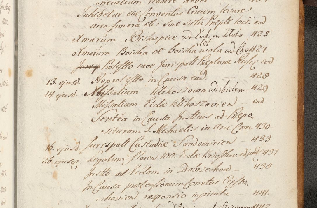 Zdjęcie nr 1116 dla obiektu archiwalnego: Volumen II actorum episcopalium R. D. Petri Gembicki, episcopi Cracoviensis, locum tenente in dioecesi R. D. Alberto Lipnicki, canonico Cracoviensi post discessum R. D. Episcopi in Italiam et usque ad redditum eiusdem in Poloniam, videlicet a die 16 Novembris 1644 et per a. D. 1645 inchoative ad Septembrem. Horum videatur index ad finem huius voluminis