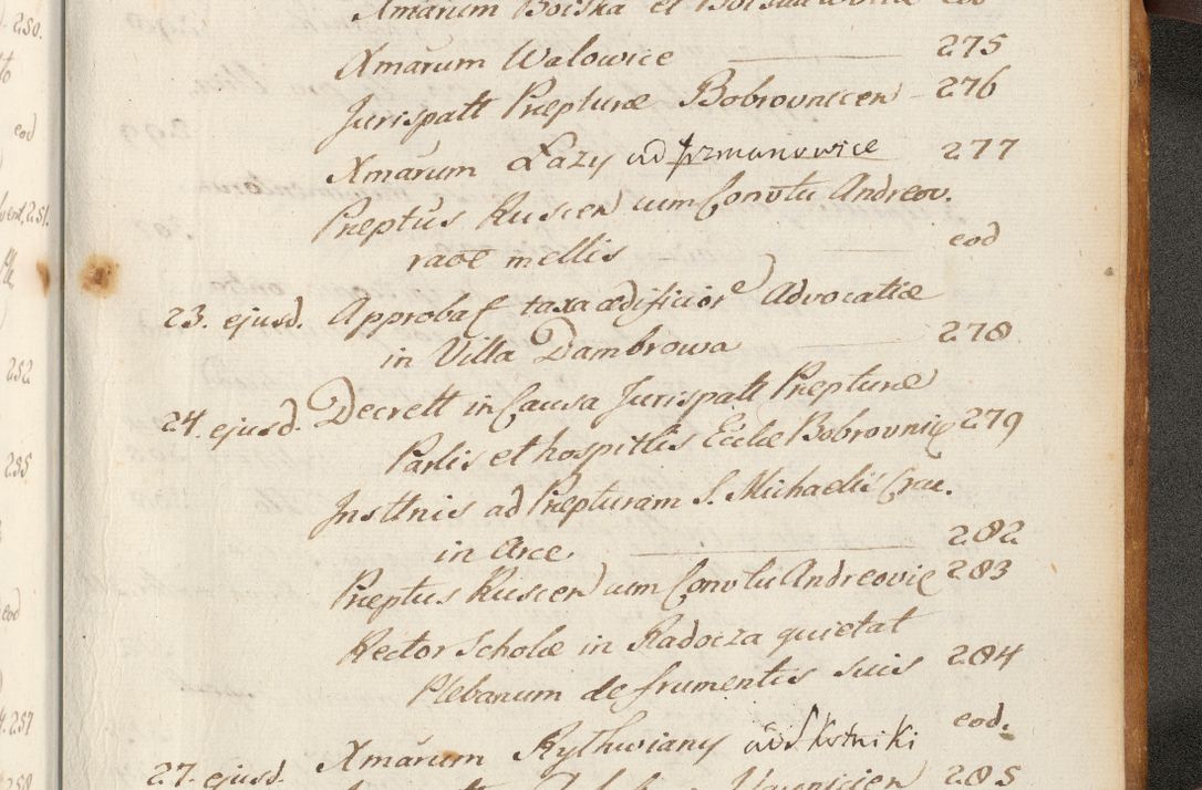 Zdjęcie nr 1110 dla obiektu archiwalnego: Volumen II actorum episcopalium R. D. Petri Gembicki, episcopi Cracoviensis, locum tenente in dioecesi R. D. Alberto Lipnicki, canonico Cracoviensi post discessum R. D. Episcopi in Italiam et usque ad redditum eiusdem in Poloniam, videlicet a die 16 Novembris 1644 et per a. D. 1645 inchoative ad Septembrem. Horum videatur index ad finem huius voluminis
