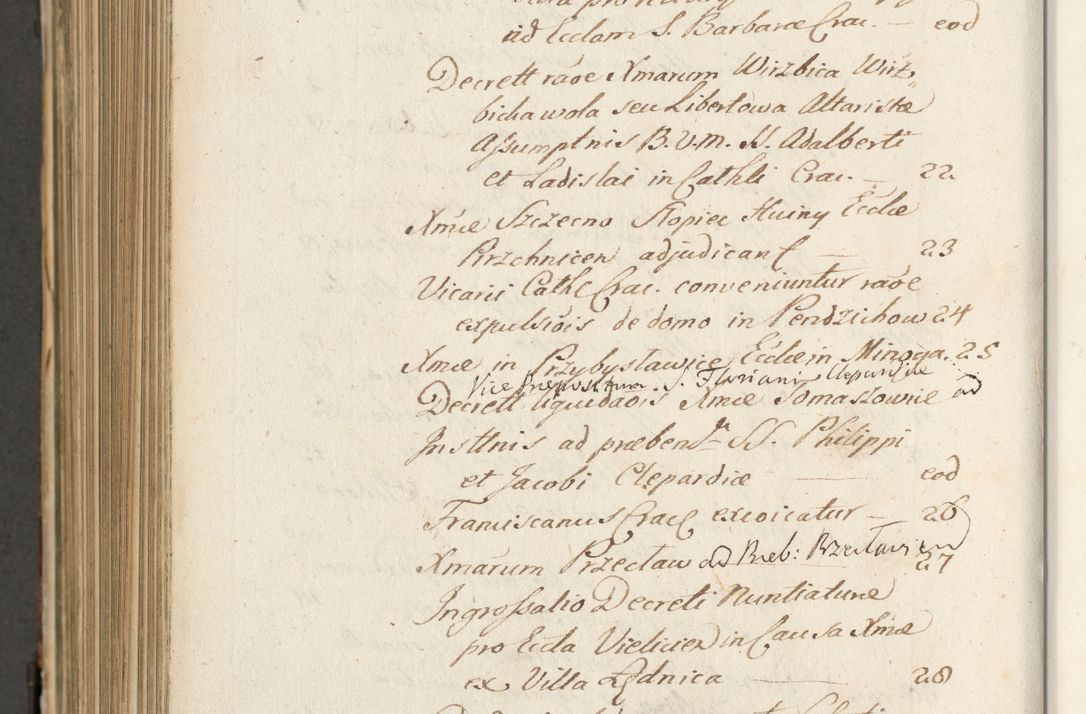 Zdjęcie nr 1099 dla obiektu archiwalnego: Volumen II actorum episcopalium R. D. Petri Gembicki, episcopi Cracoviensis, locum tenente in dioecesi R. D. Alberto Lipnicki, canonico Cracoviensi post discessum R. D. Episcopi in Italiam et usque ad redditum eiusdem in Poloniam, videlicet a die 16 Novembris 1644 et per a. D. 1645 inchoative ad Septembrem. Horum videatur index ad finem huius voluminis