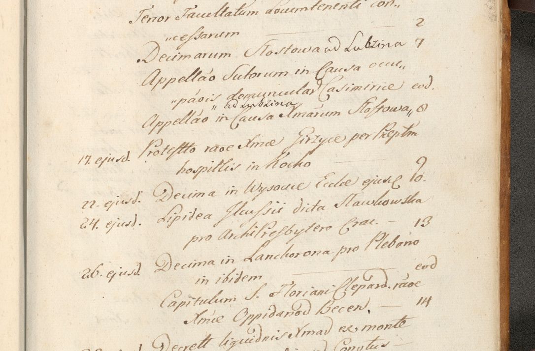 Zdjęcie nr 1098 dla obiektu archiwalnego: Volumen II actorum episcopalium R. D. Petri Gembicki, episcopi Cracoviensis, locum tenente in dioecesi R. D. Alberto Lipnicki, canonico Cracoviensi post discessum R. D. Episcopi in Italiam et usque ad redditum eiusdem in Poloniam, videlicet a die 16 Novembris 1644 et per a. D. 1645 inchoative ad Septembrem. Horum videatur index ad finem huius voluminis