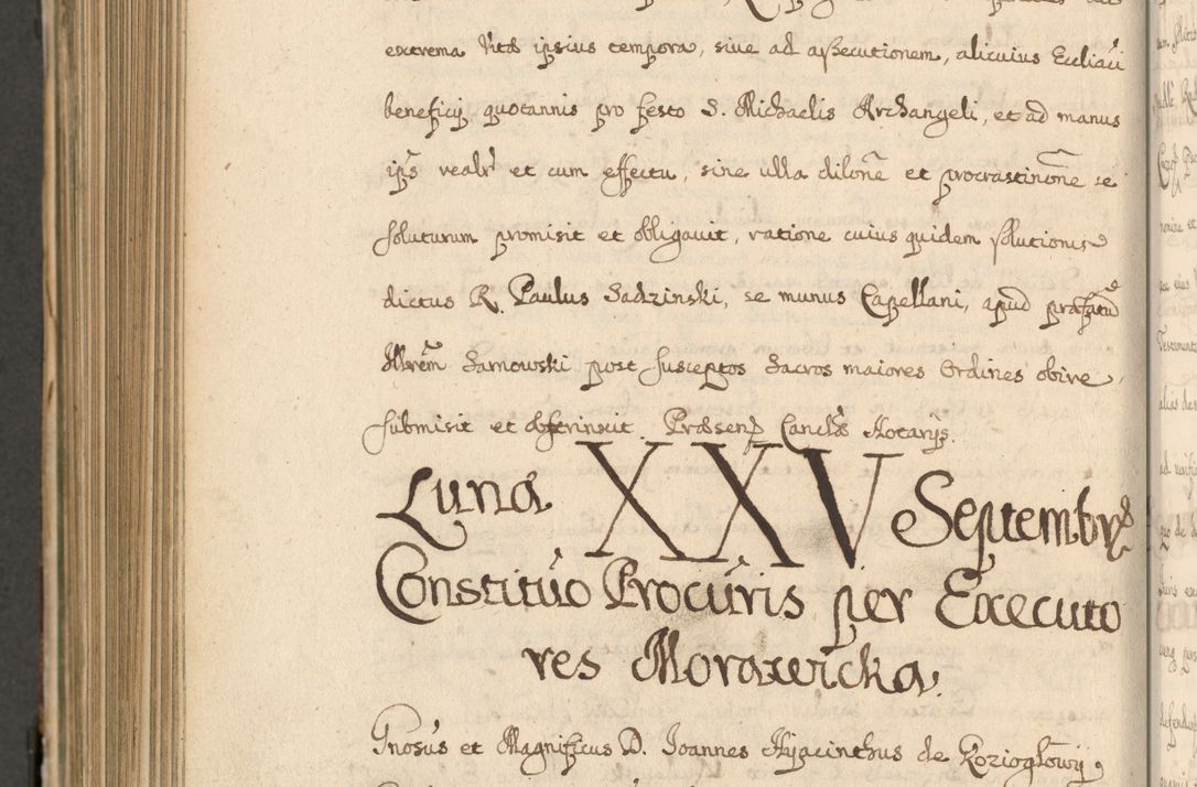 Zdjęcie nr 1089 dla obiektu archiwalnego: Volumen II actorum episcopalium R. D. Petri Gembicki, episcopi Cracoviensis, locum tenente in dioecesi R. D. Alberto Lipnicki, canonico Cracoviensi post discessum R. D. Episcopi in Italiam et usque ad redditum eiusdem in Poloniam, videlicet a die 16 Novembris 1644 et per a. D. 1645 inchoative ad Septembrem. Horum videatur index ad finem huius voluminis