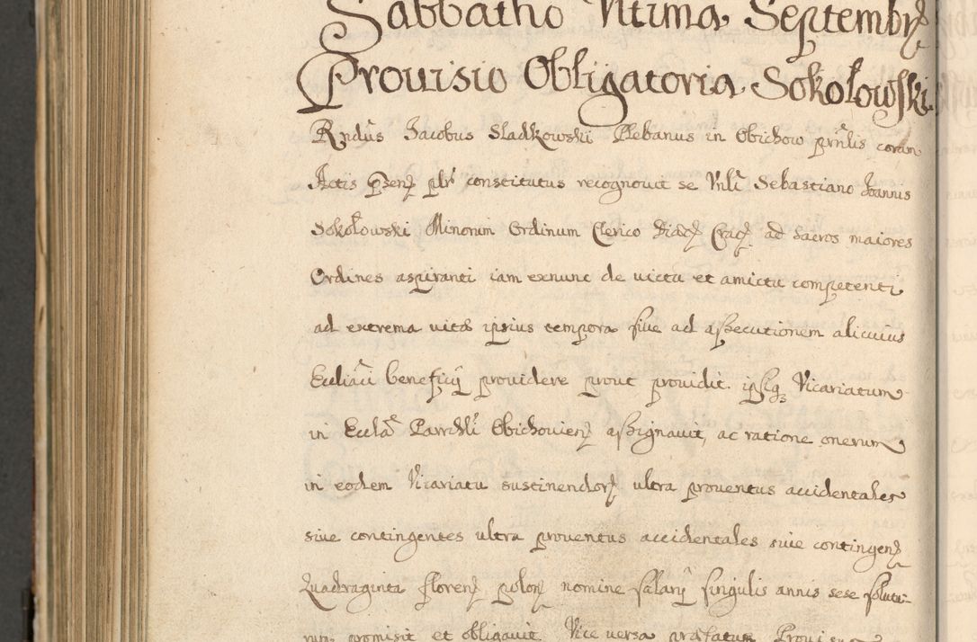 Zdjęcie nr 1091 dla obiektu archiwalnego: Volumen II actorum episcopalium R. D. Petri Gembicki, episcopi Cracoviensis, locum tenente in dioecesi R. D. Alberto Lipnicki, canonico Cracoviensi post discessum R. D. Episcopi in Italiam et usque ad redditum eiusdem in Poloniam, videlicet a die 16 Novembris 1644 et per a. D. 1645 inchoative ad Septembrem. Horum videatur index ad finem huius voluminis