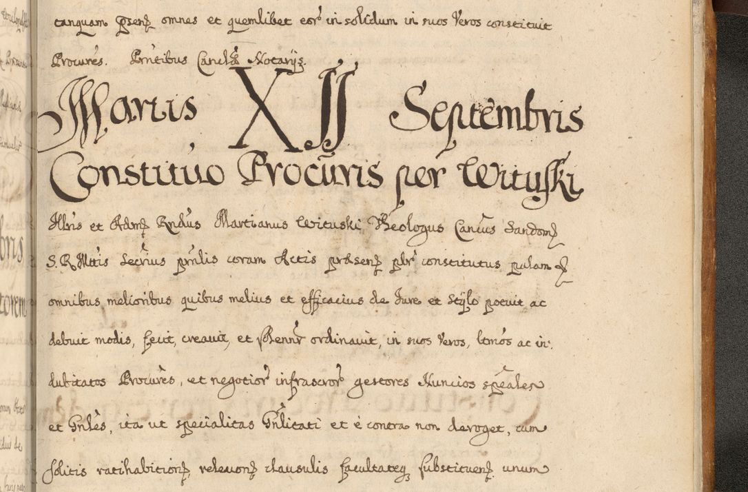 Zdjęcie nr 1084 dla obiektu archiwalnego: Volumen II actorum episcopalium R. D. Petri Gembicki, episcopi Cracoviensis, locum tenente in dioecesi R. D. Alberto Lipnicki, canonico Cracoviensi post discessum R. D. Episcopi in Italiam et usque ad redditum eiusdem in Poloniam, videlicet a die 16 Novembris 1644 et per a. D. 1645 inchoative ad Septembrem. Horum videatur index ad finem huius voluminis