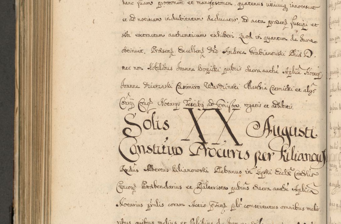 Zdjęcie nr 1077 dla obiektu archiwalnego: Volumen II actorum episcopalium R. D. Petri Gembicki, episcopi Cracoviensis, locum tenente in dioecesi R. D. Alberto Lipnicki, canonico Cracoviensi post discessum R. D. Episcopi in Italiam et usque ad redditum eiusdem in Poloniam, videlicet a die 16 Novembris 1644 et per a. D. 1645 inchoative ad Septembrem. Horum videatur index ad finem huius voluminis